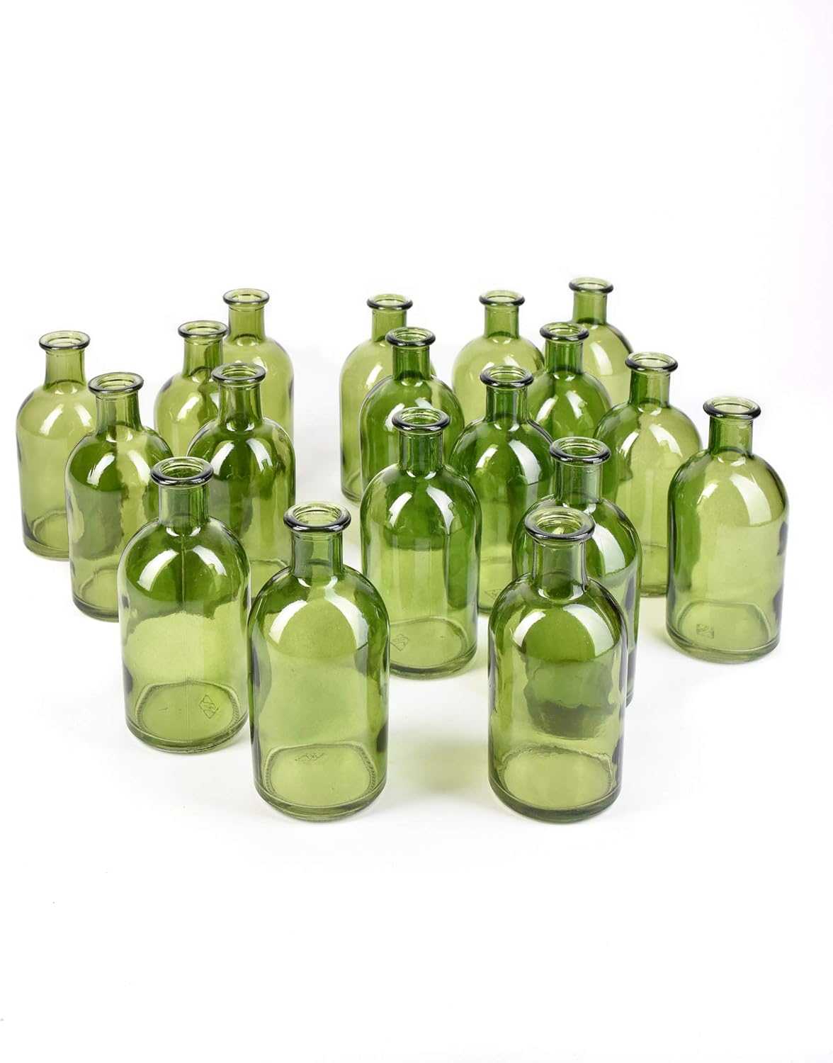 Blue Flower Vase — Dark Green, Set of 48