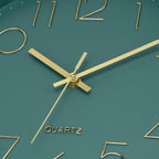 Battery Operated Luxe Black Wall Clock — 12" - View 9