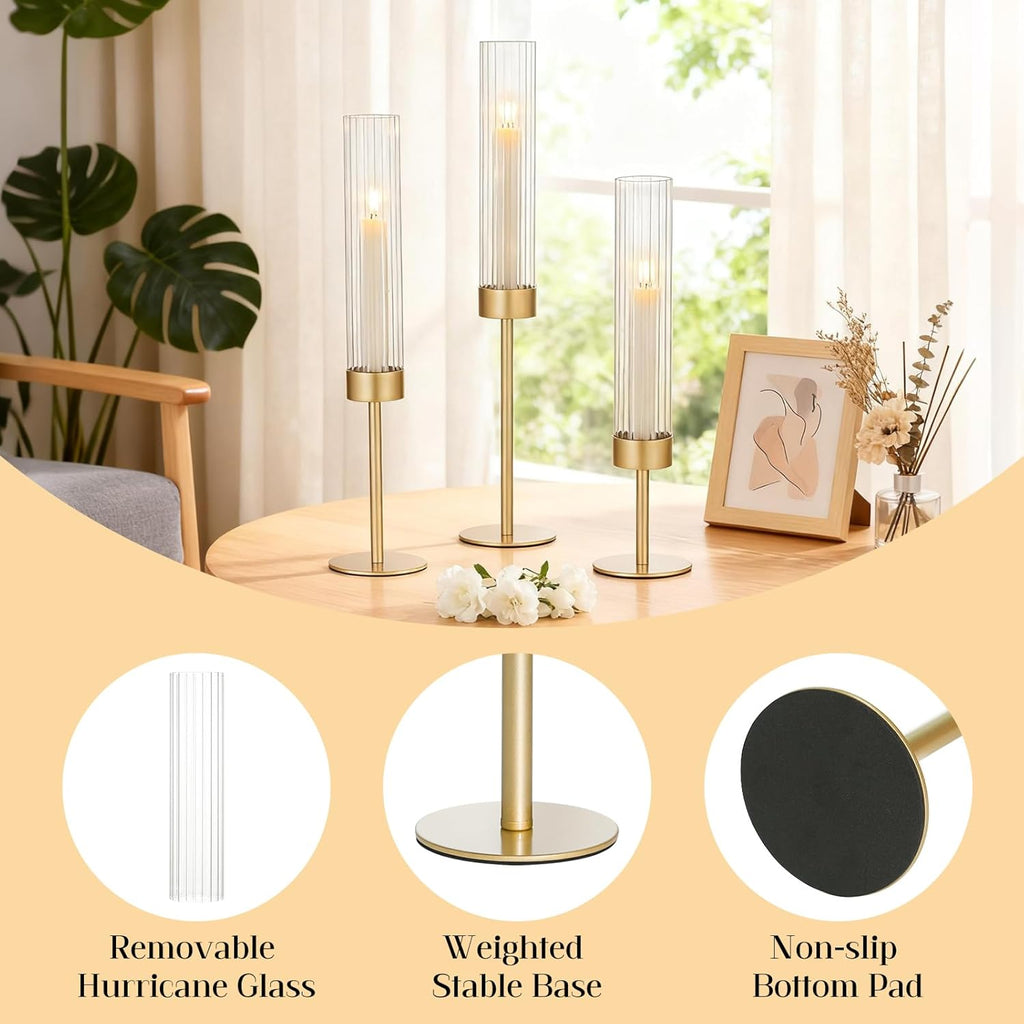 Luxe Metal Candle — Set of 3 - View 6