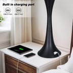 Dimmable Black Bedside Lamp — 27.5" - View 3