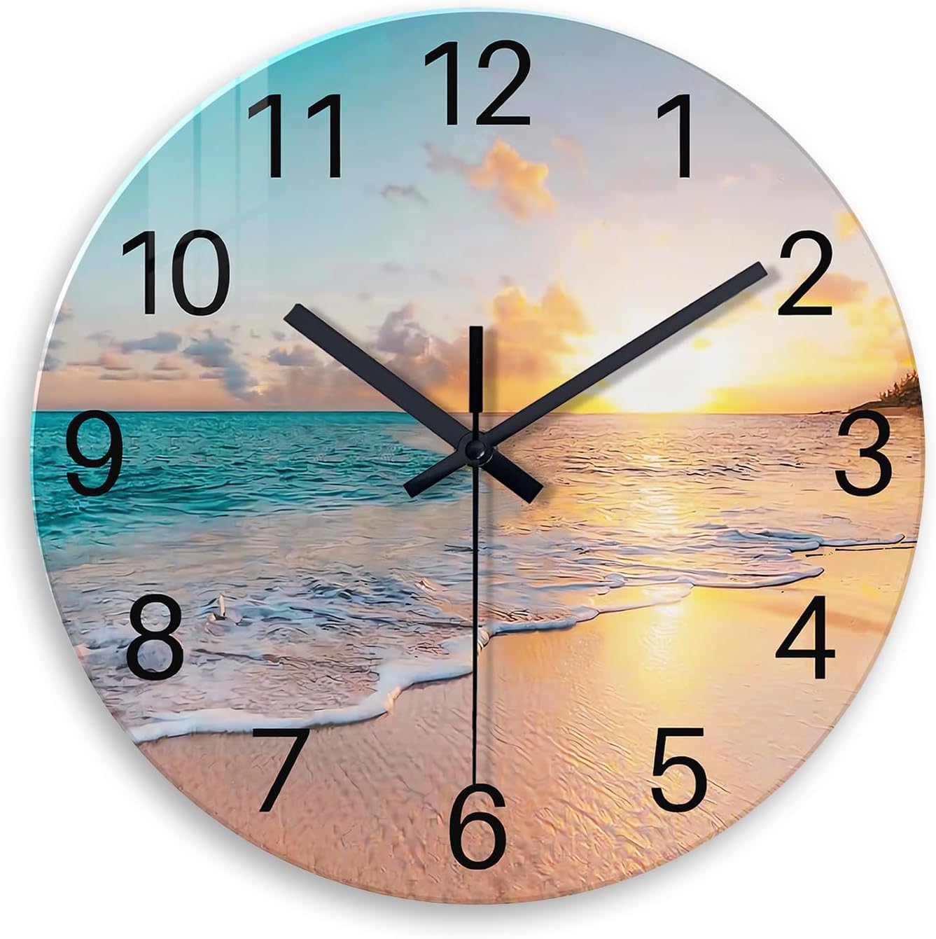 Battery Operated Blue Wall Clock — 12" — 24 Inch