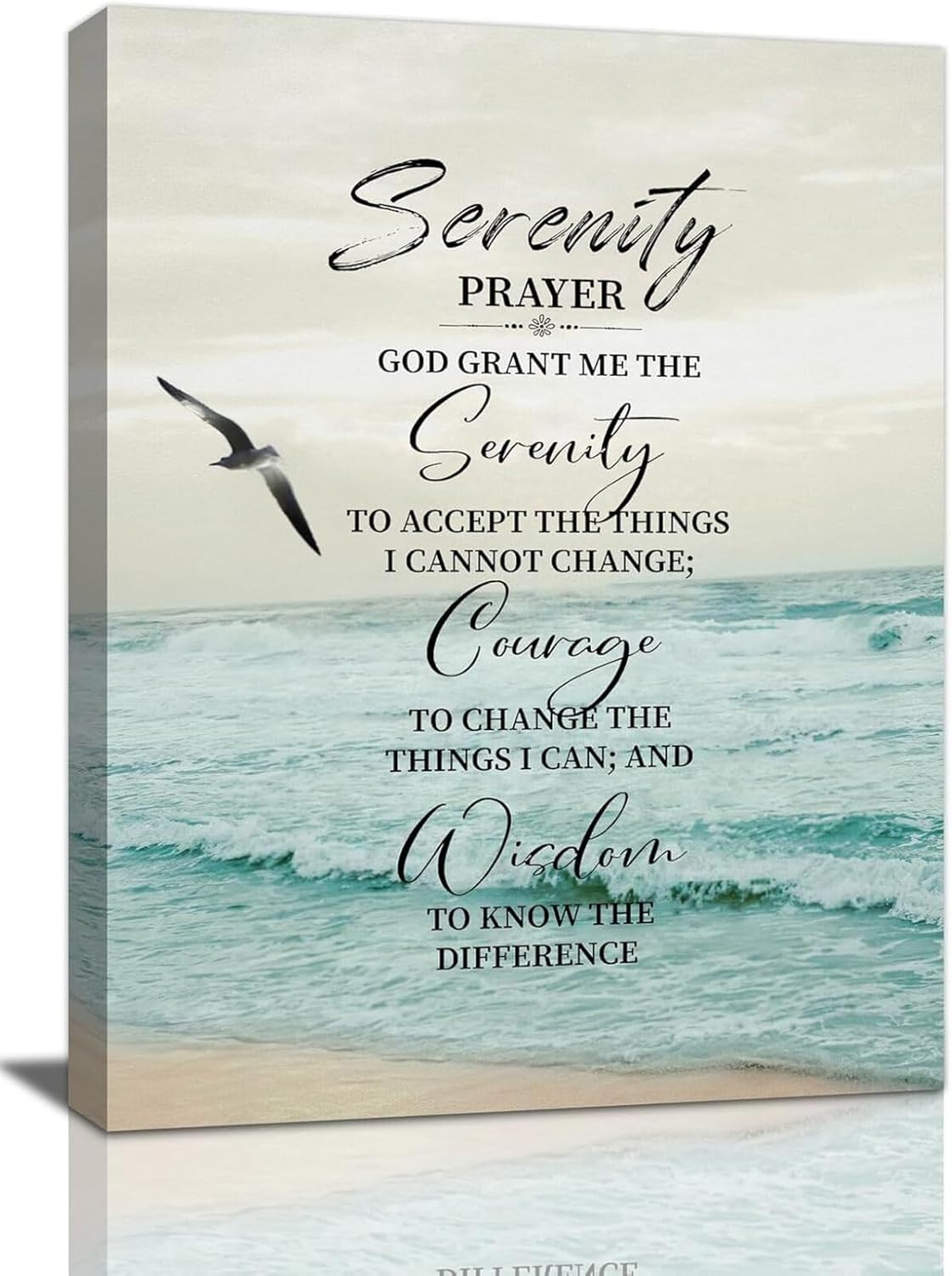 Framed Mid-Century Metal Wall Decor — 12" — Serenity Prayer Decor