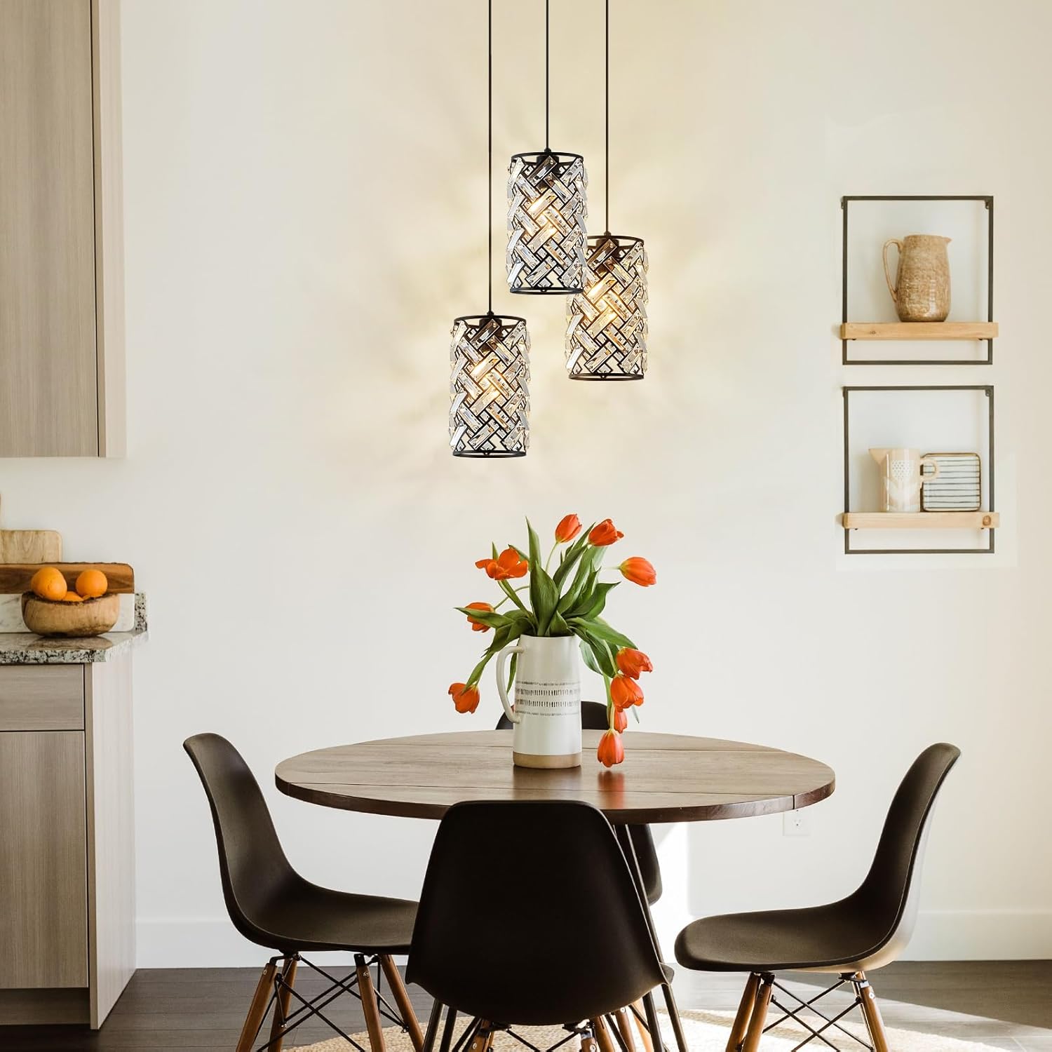 Round Luxe Black Chandelier - View 5