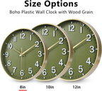 Battery Operated Luxe Black Wall Clock — 8" - View 7