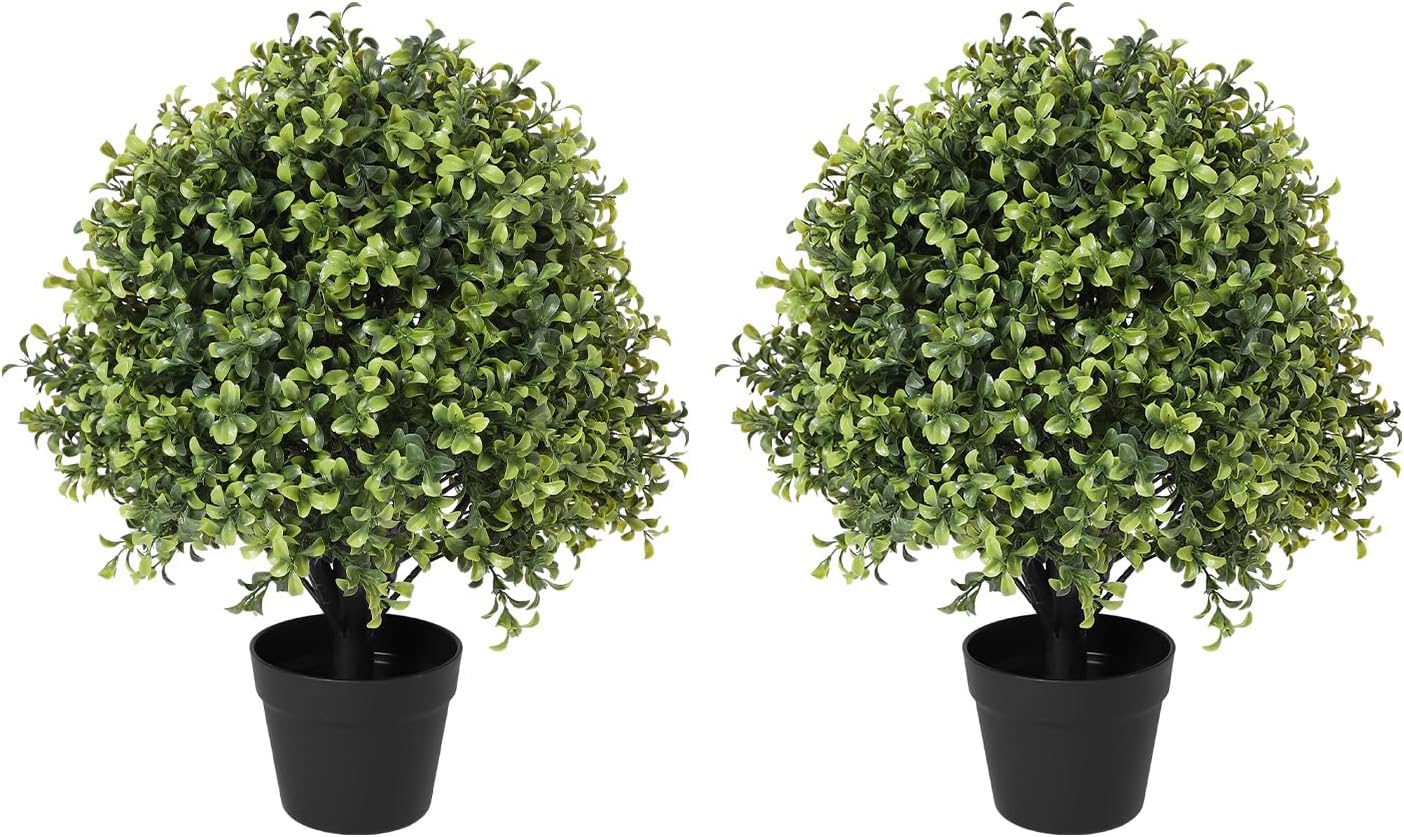 Green Artificial Plant — 24" — Radiating Long-leaf Topiary - 24"