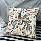 Embroidered Boho Blue Throw Pillow Cover — 18" - View 2