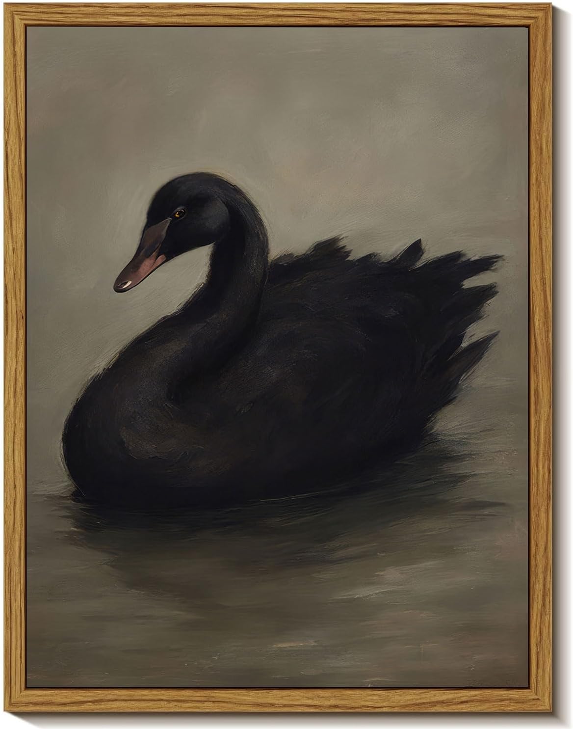 Framed Farmhouse Black Canvas Wall Art — 10" — Black Swan