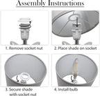 Modern White Desk Lamp — 12.8" - View 6