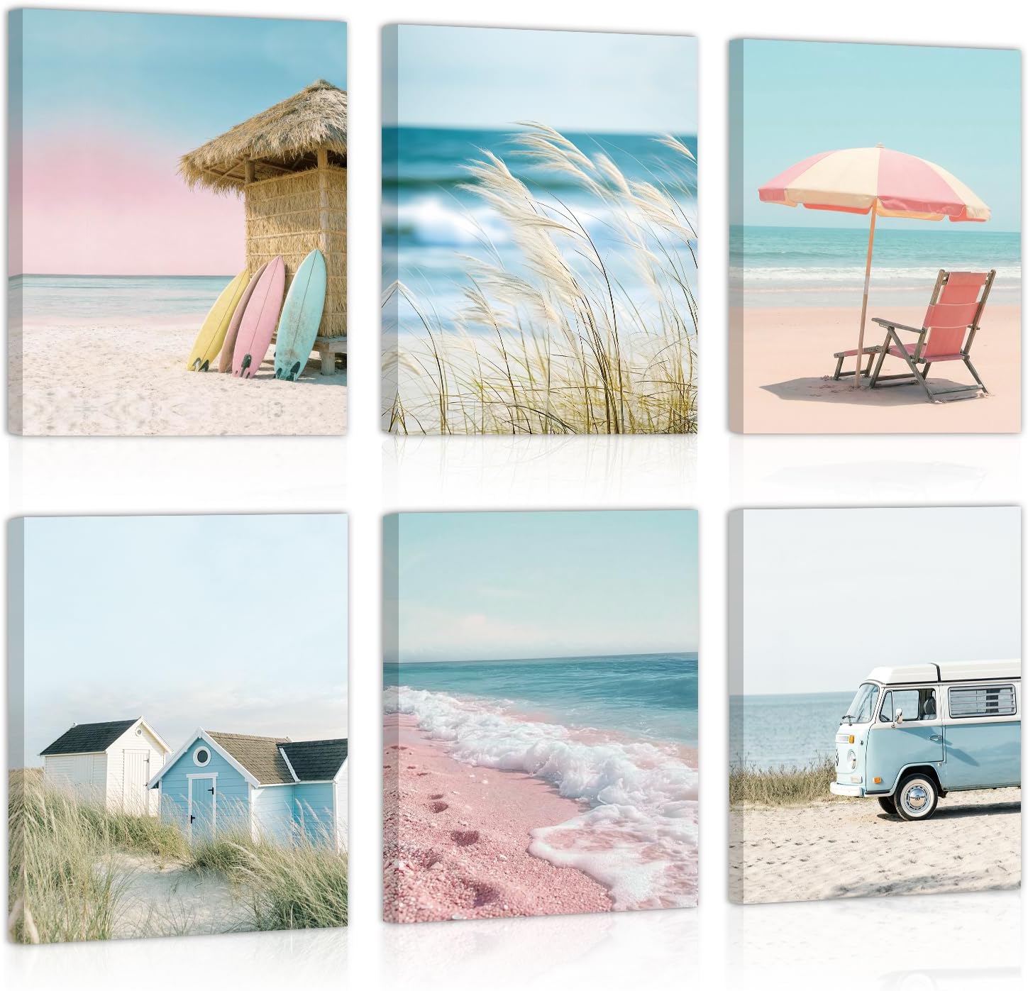 Blue Canvas Wall Art — 10" — Coastal