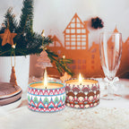 Soy Wax Boho Blue Scented Candle — 3x2 - View 5