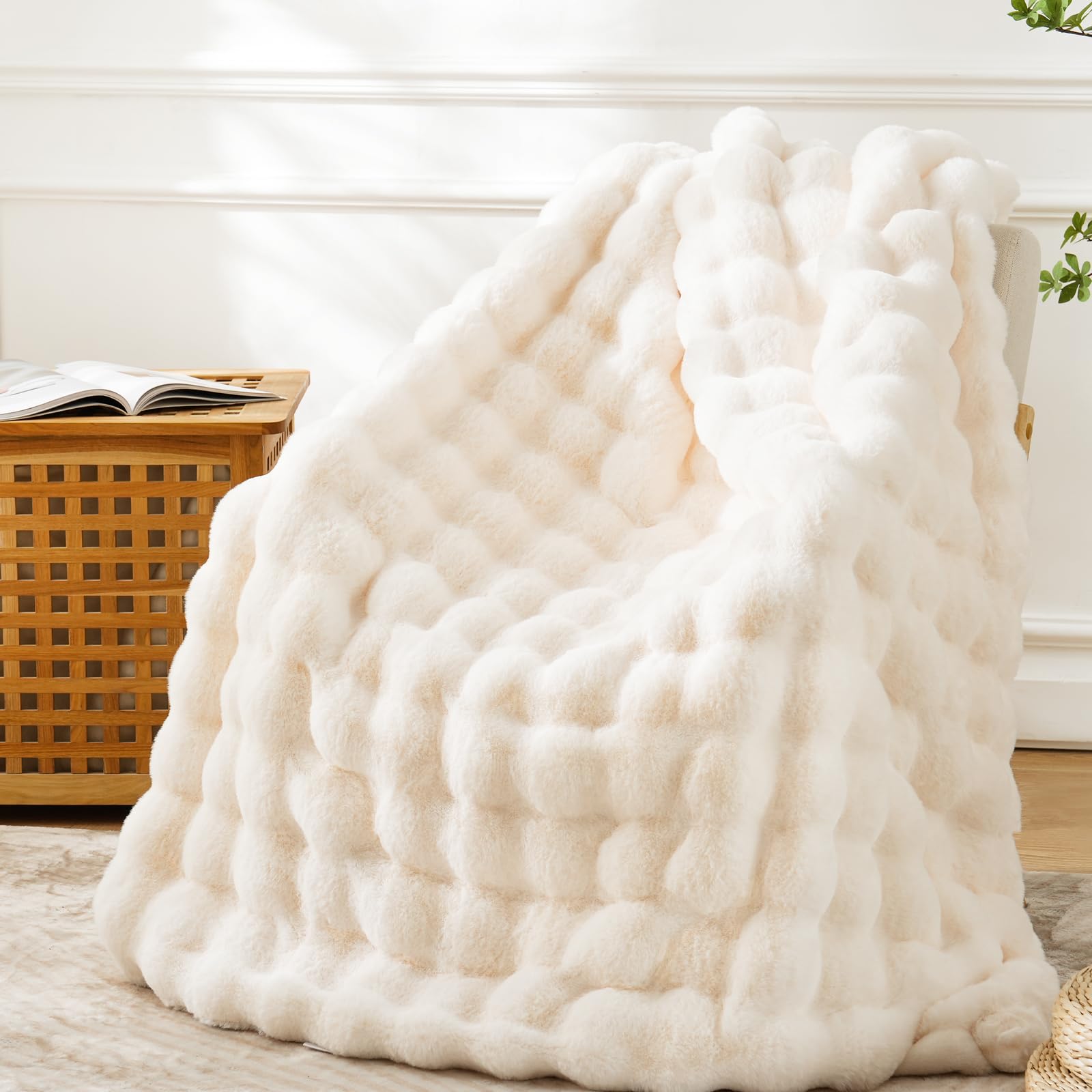 Beige Throw Pillow — 51"