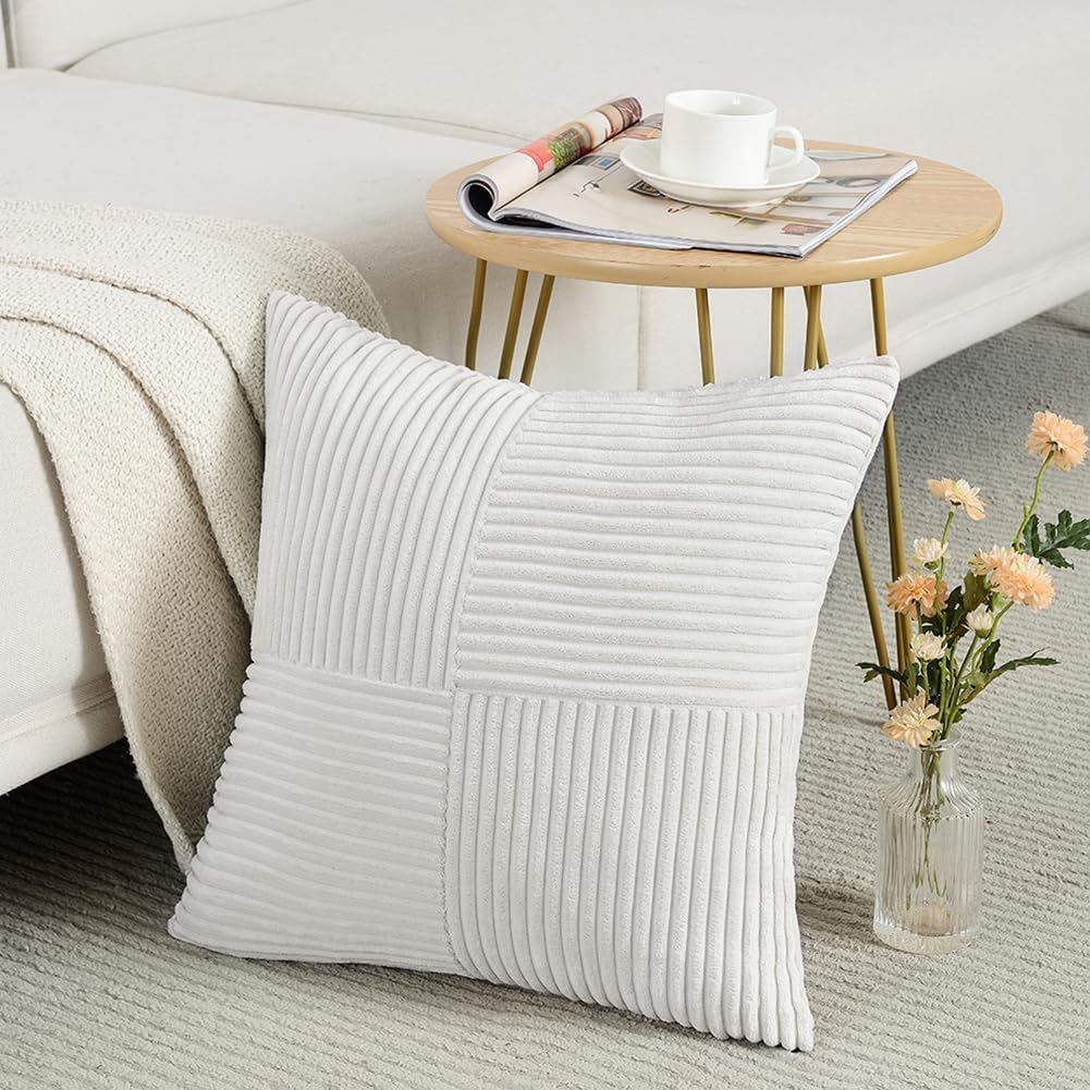 Lumbar Boho Beige Throw Pillow Cover — 20" — 22" x 22" (Pack of 1)