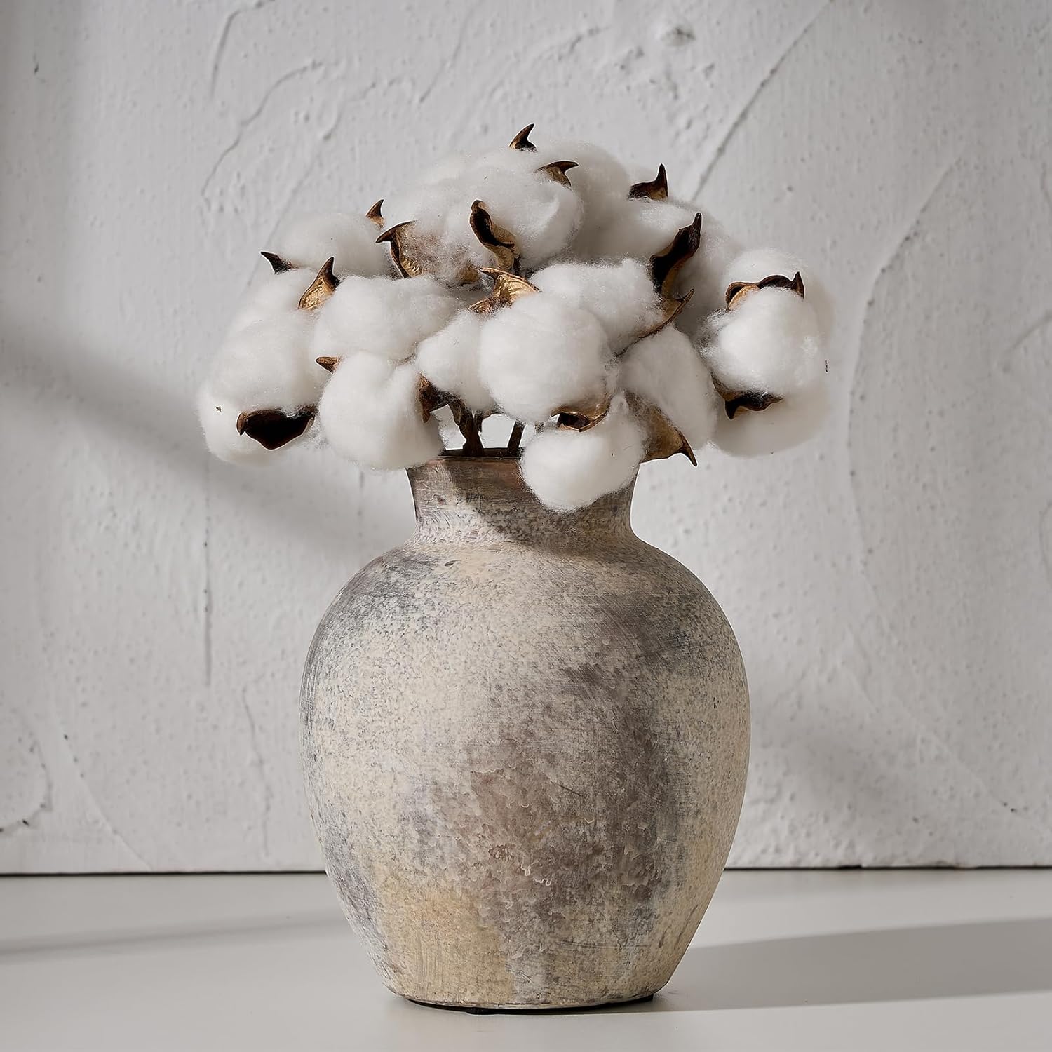 Boho Beige Flower Vase — 6" — 443-terra