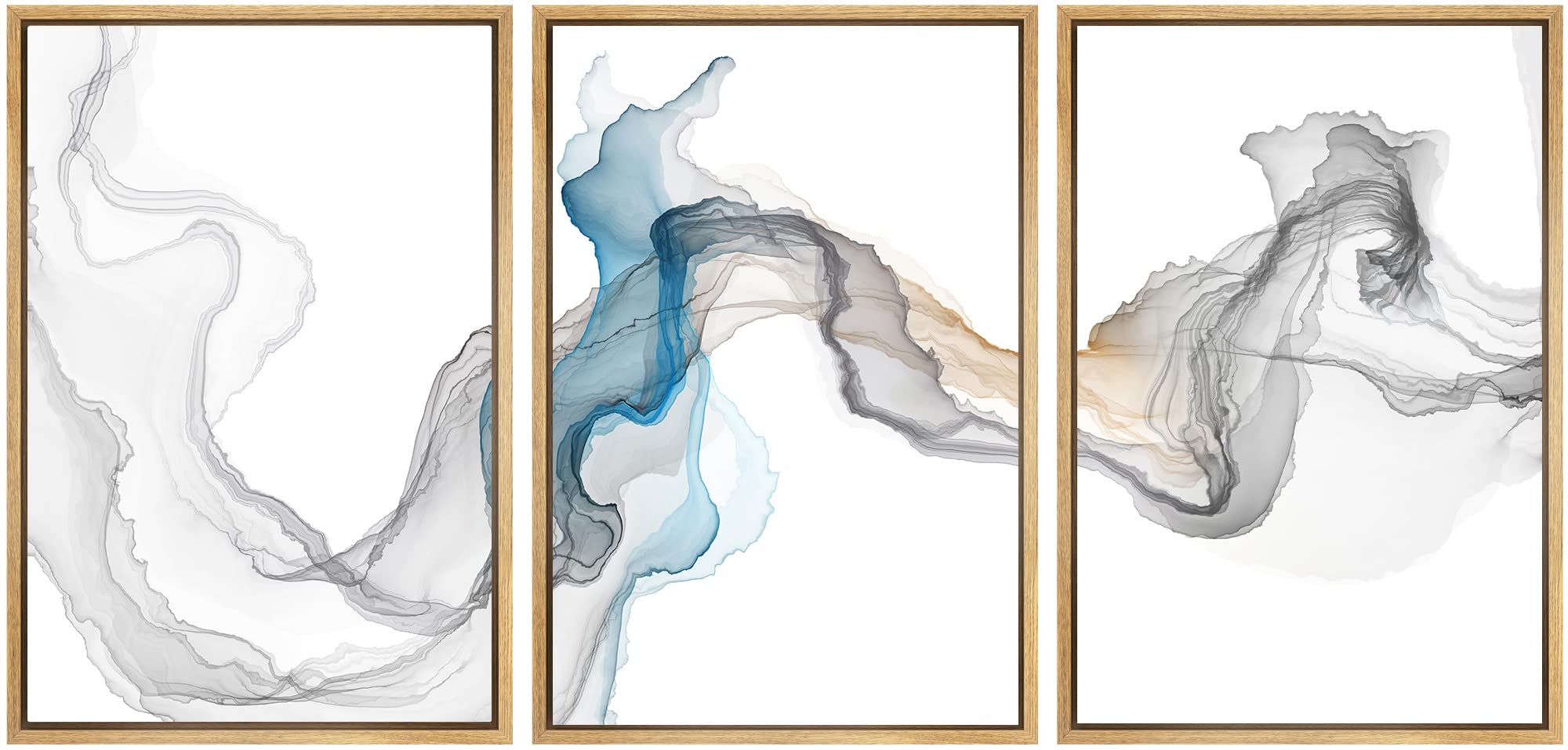 Framed Modern Fabric Wall Art — 16"
