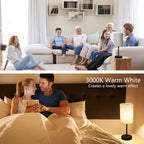 Linen Modern Beige Desk Lamp - View 6