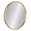 Round Luxe Wood Wall Mirror — 25.6"