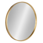 Round Luxe Wood Wall Mirror — 25.6"