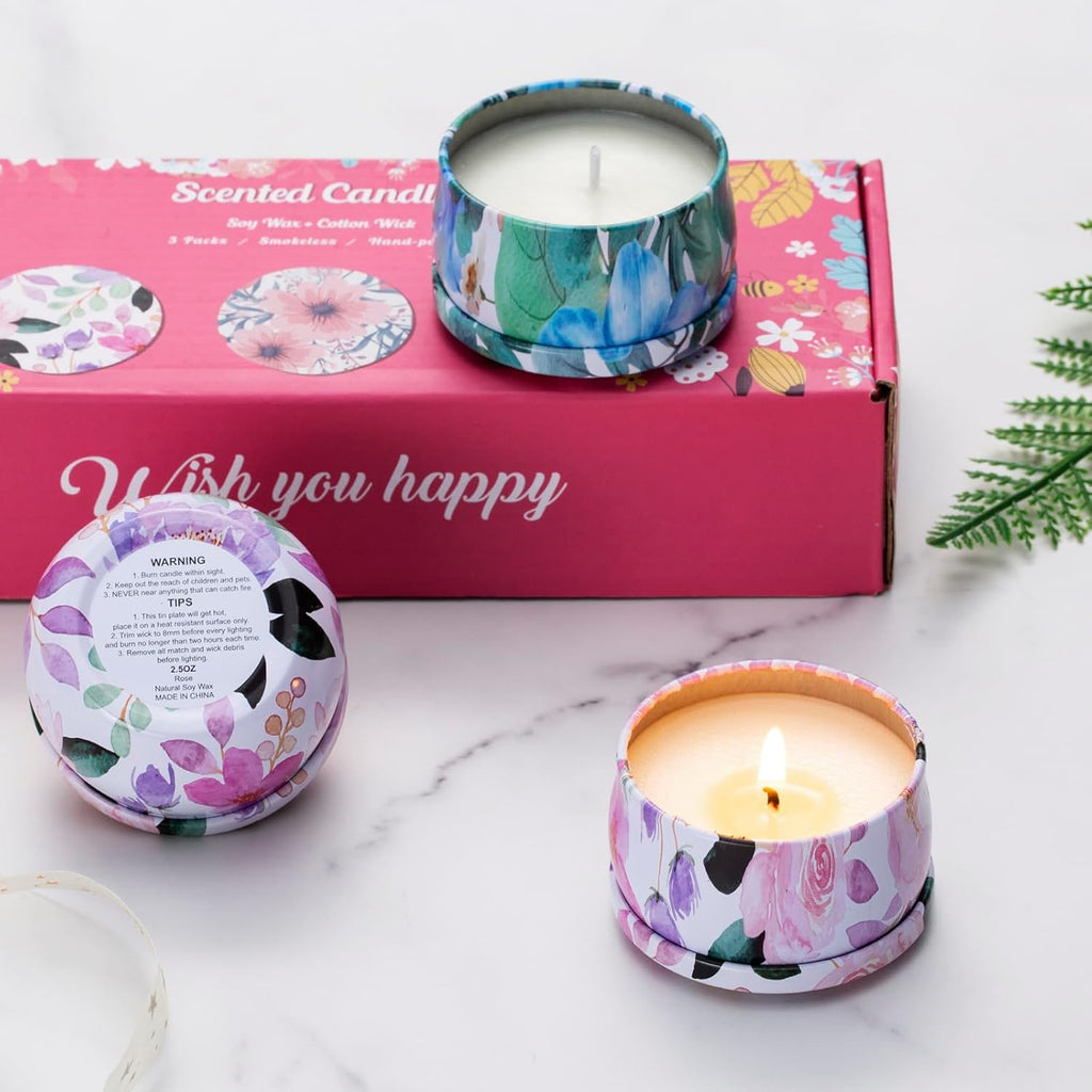 Soy Pink Scented Candle - View 7