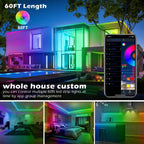 Color Changing Rattan LED Strip Lights - View 2