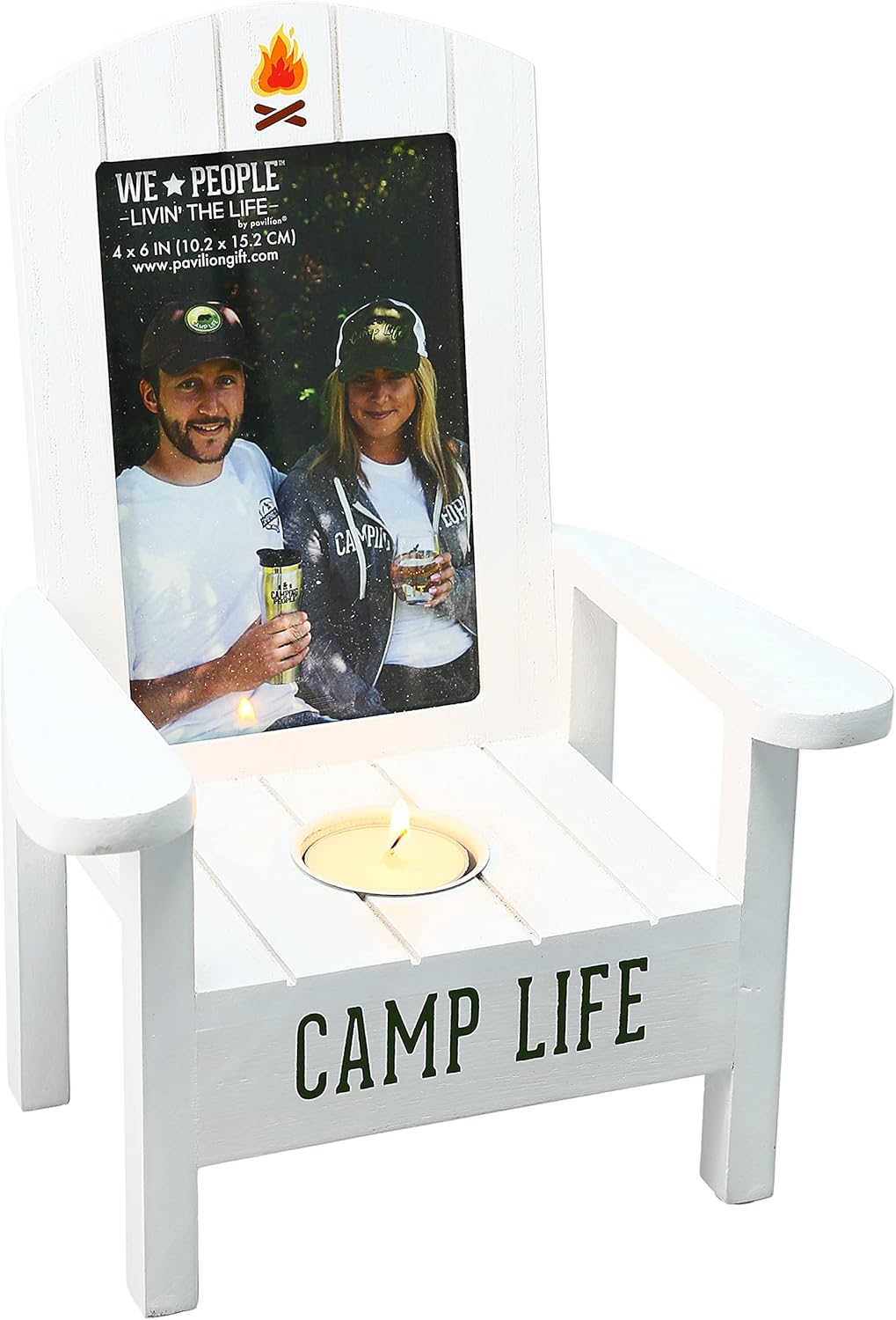 Black Candle — 4" — Green, Orange, Brown, White