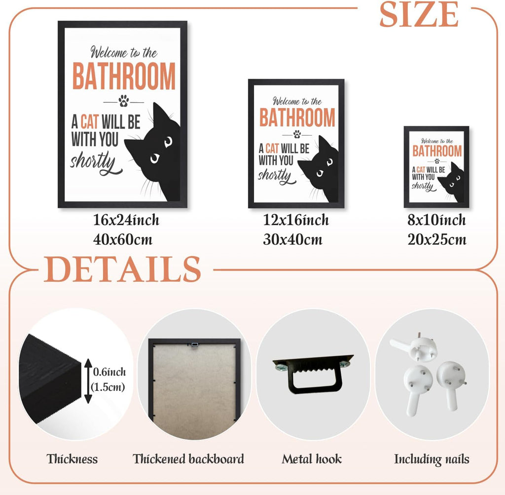 Framed Modern Black Wall Decor — 10" - View 6