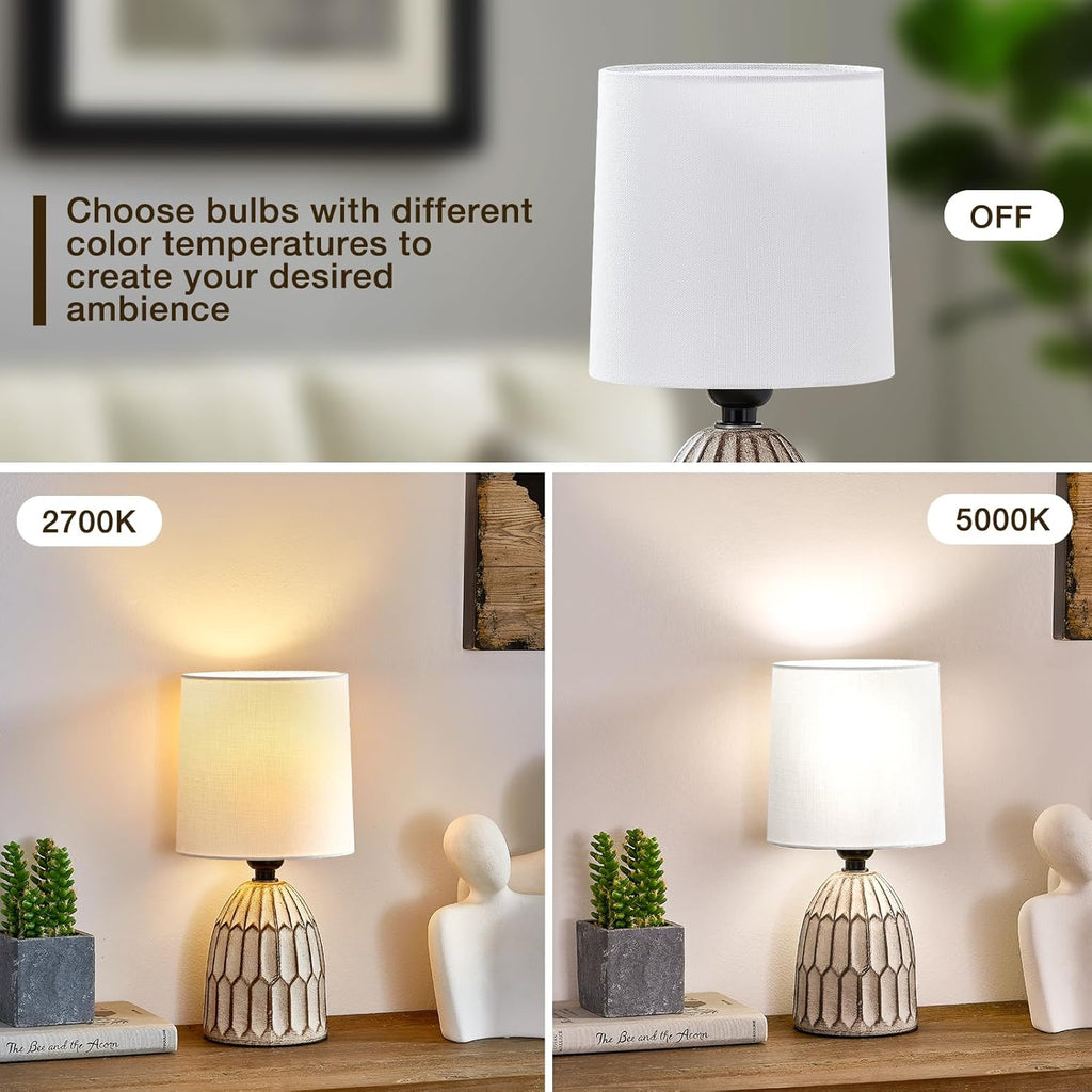 Boho Ceramic Bedside Lamp — 13.5" - View 4