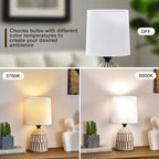 Boho Ceramic Bedside Lamp — 13.5" - View 4