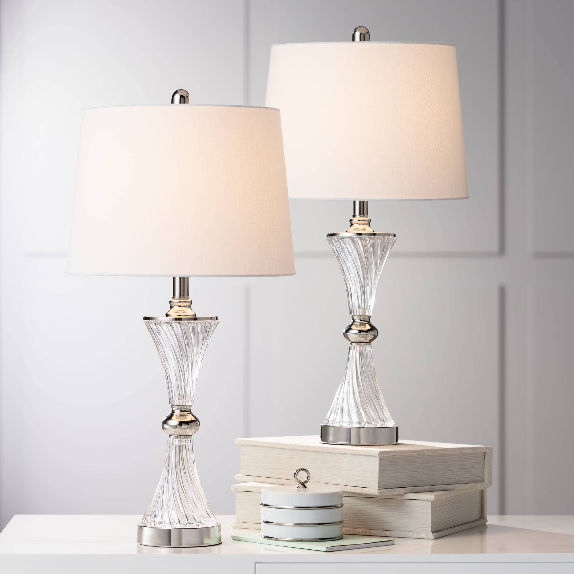 USB Charging Modern Black Table Lamp — 25.5"