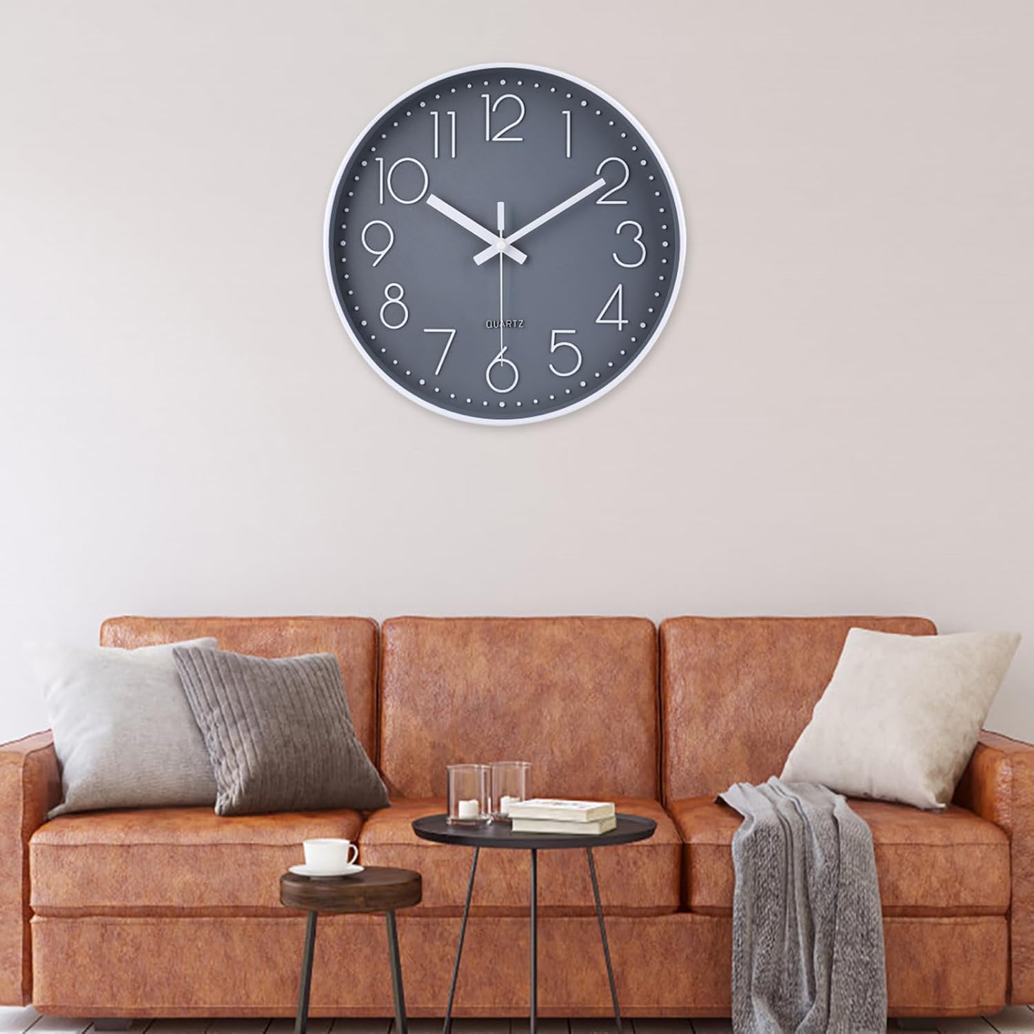 Modern Black Wall Clock — 16" - View 5
