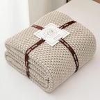 Knit Farmhouse Beige Throw Pillow — 51" - View 6
