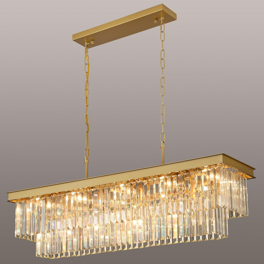 Luxe Black Chandelier — 11-Light — Gold
