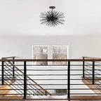 Modern Black Chandelier — 4-Light - View 6