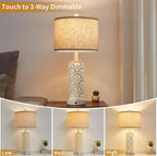 Dimmable Farmhouse Black Bedside Lamp — 26" - View 2