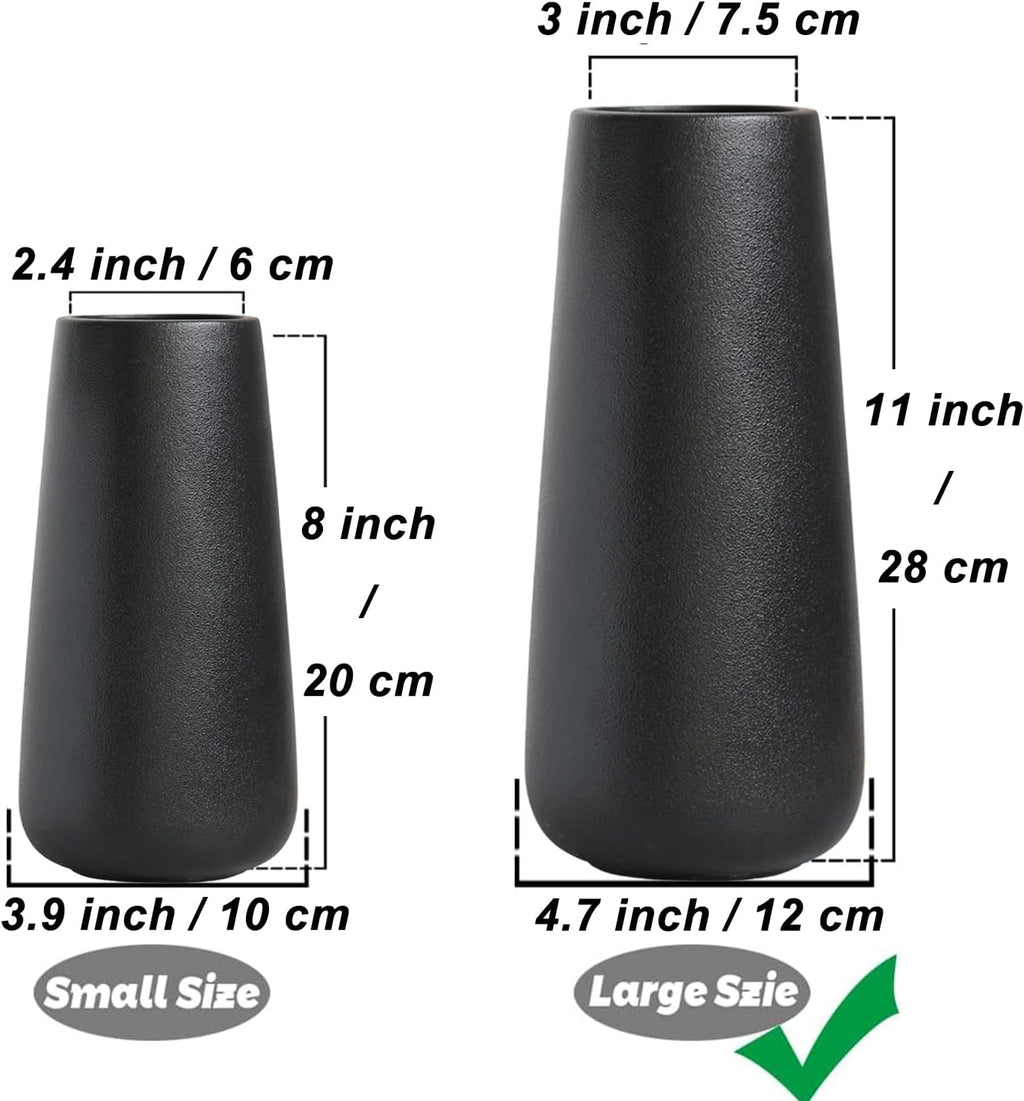 Farmhouse Black Decorative Vase — 11" - View 2