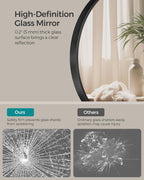 Black Round Mirror — 24" - View 3