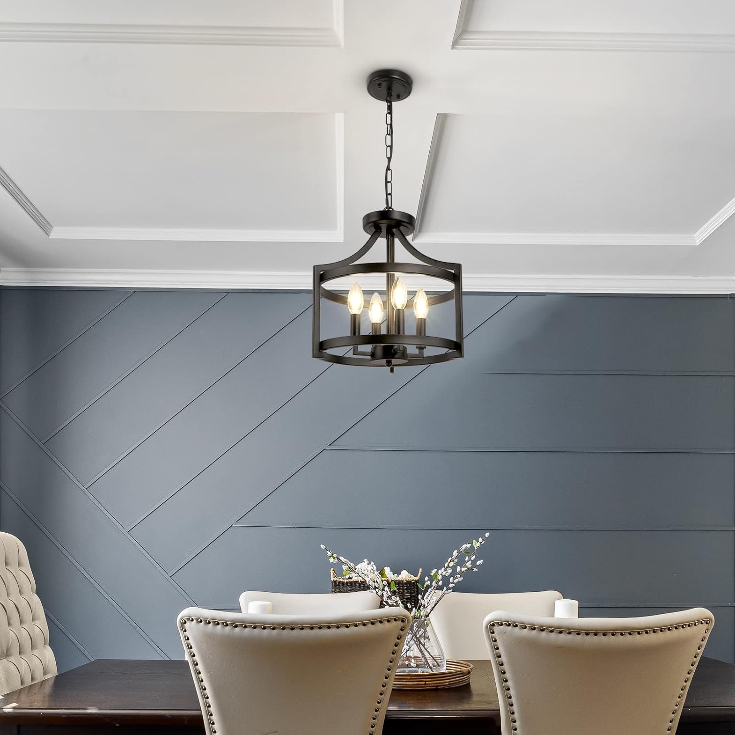 Convertible Farmhouse Black Chandelier - View 6