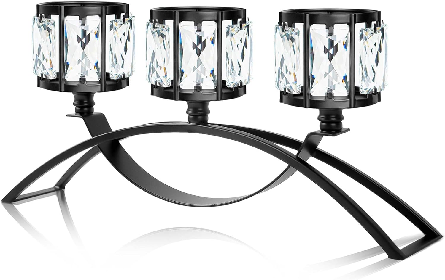 Luxe Black Candle — 3-arm arched (single)
