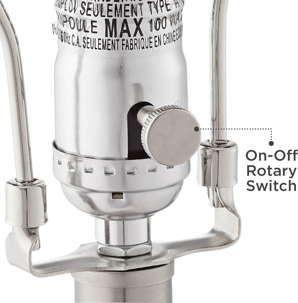 USB Charging Modern Silver Table Lamp — 21.75" - View 6