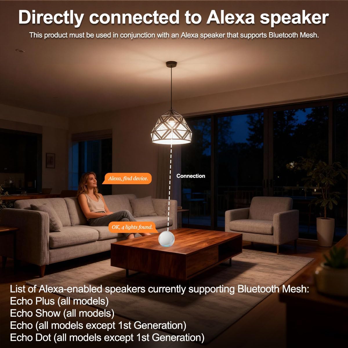 Color Changing Beige Smart Bulb — 72" - View 4