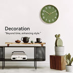 Battery Operated Luxe Black Wall Clock — 8" - View 7