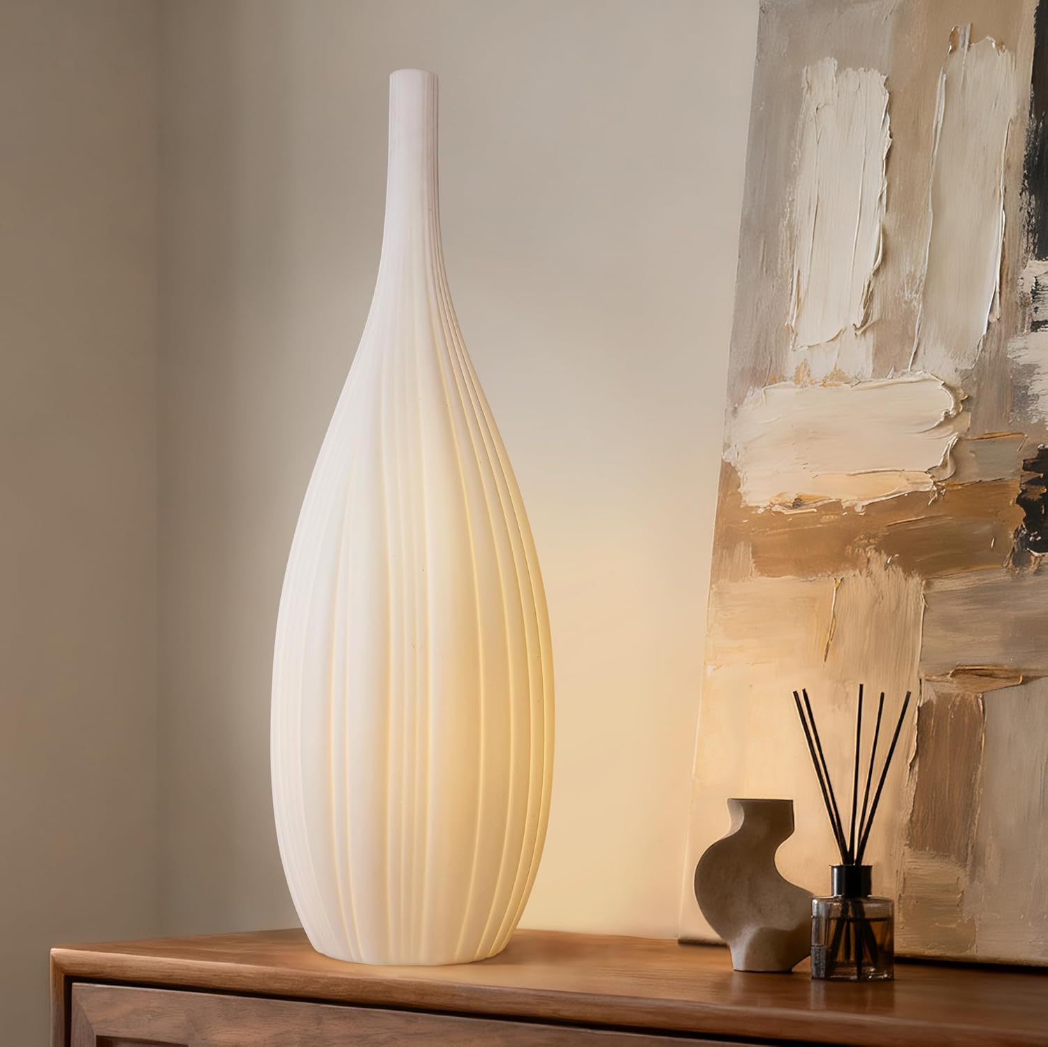 Dimmable Modern Ceramic Bedside Lamp — 20.6" — Muses