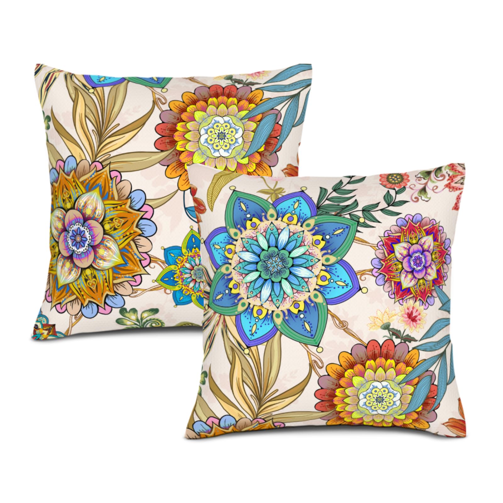 Boho Brown Throw Pillow Cover — 18"