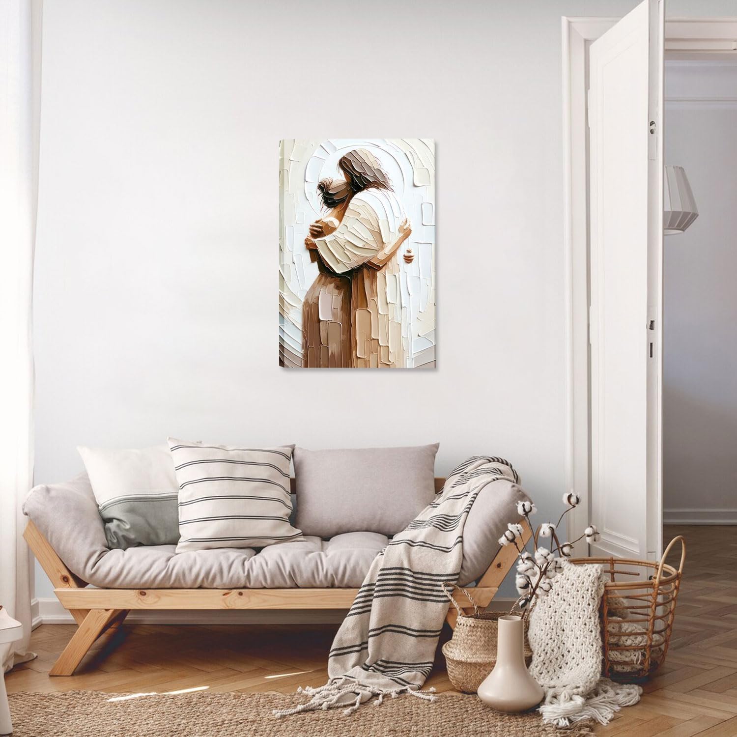 Framed Pink Canvas Wall Art — 16" - View 7