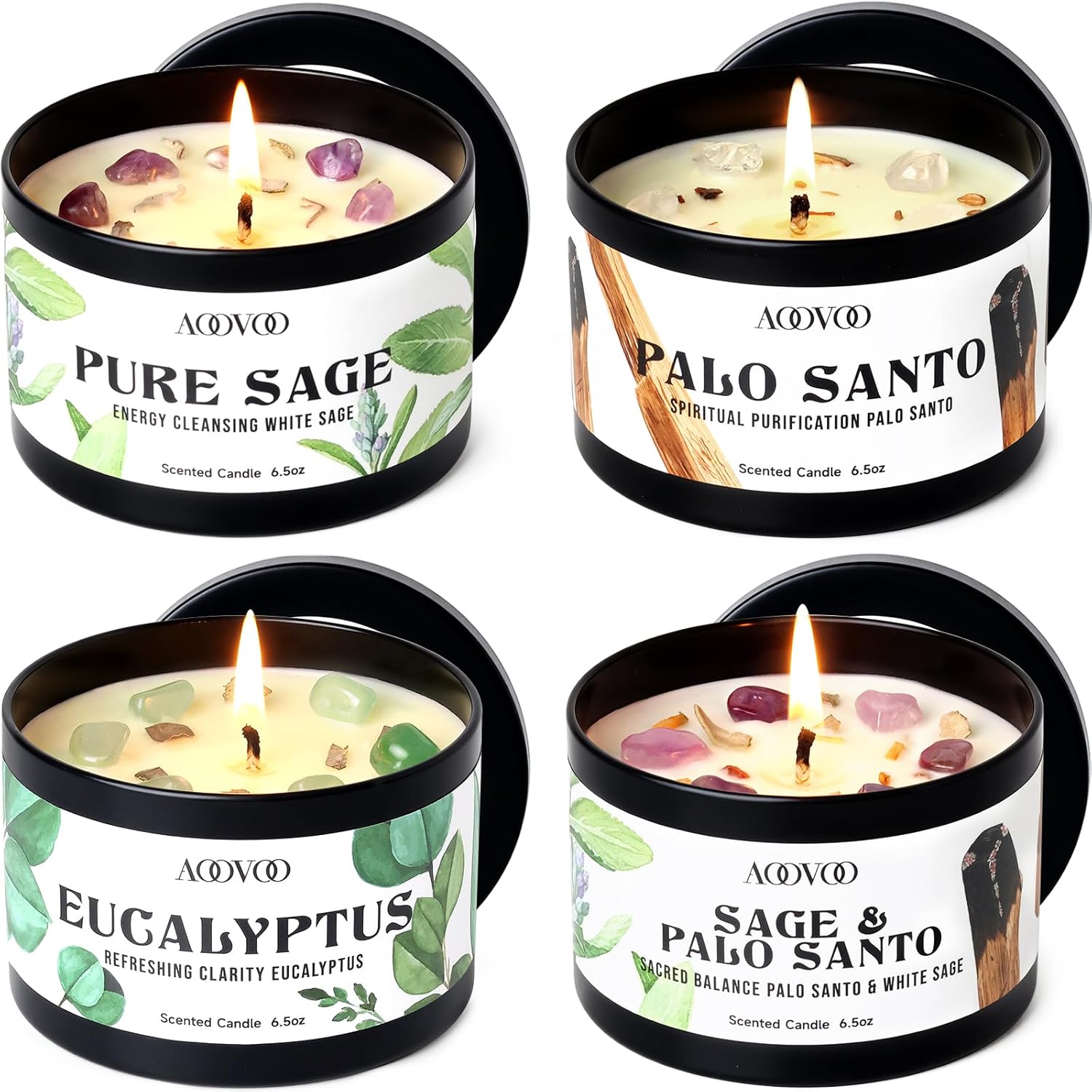Luxe Metal Candle Set — Crystal Candle
