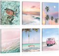Framed Metal Wall Art — 6" — Beach style A - 8x10 inches