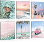 Framed Metal Wall Art — 6" — Beach style A - 8x10 inches