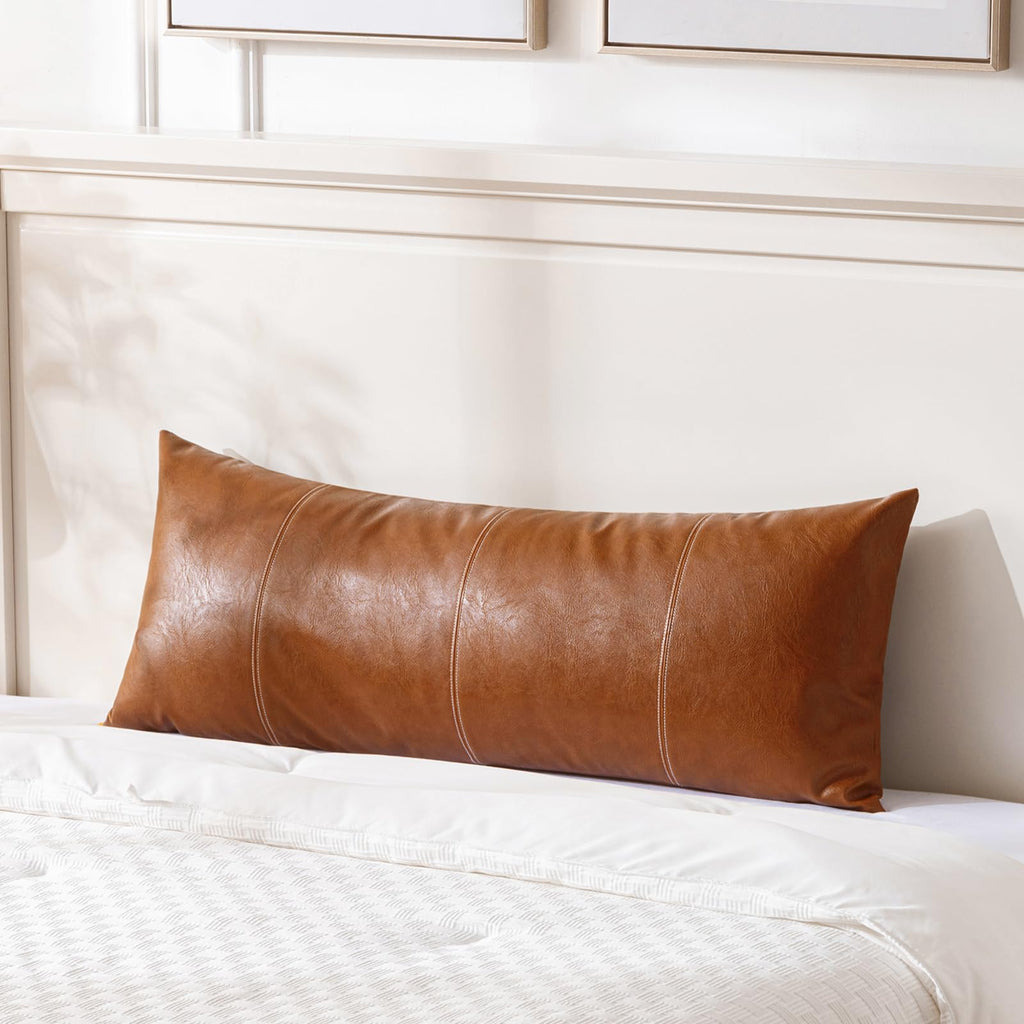 Lumbar Boho Beige Throw Pillow Cover — 36"