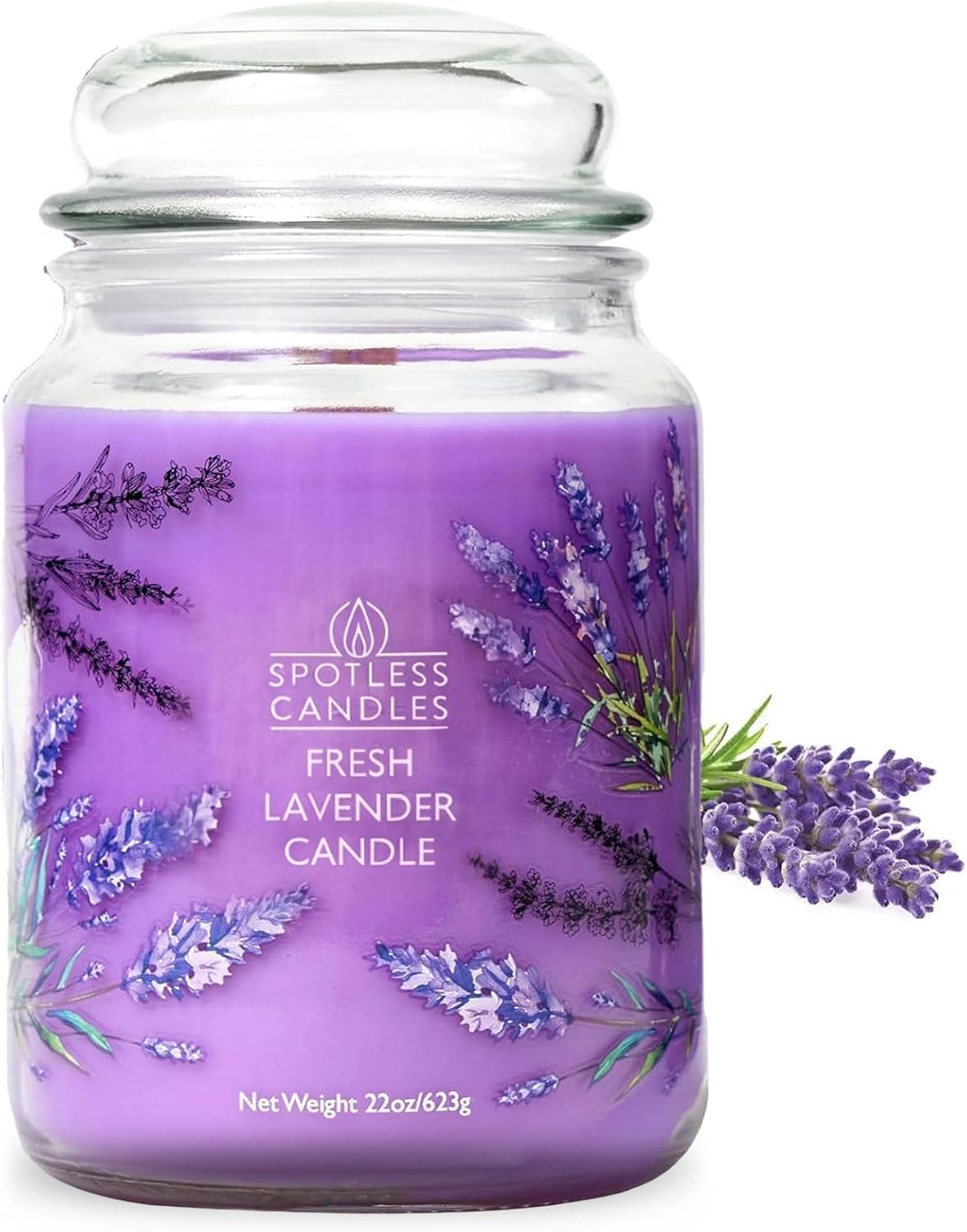 Black Candle Set — 2x8 — Lavender 22
