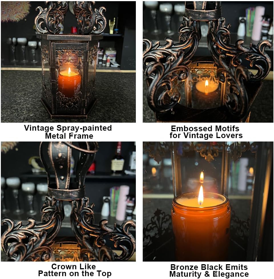Vintage Metal Candle — 17.7" - View 4