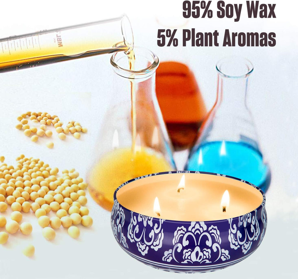 Soy Wax Blue Scented Candle - View 7